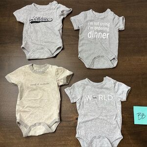0-3month Lot of Baby Onesies